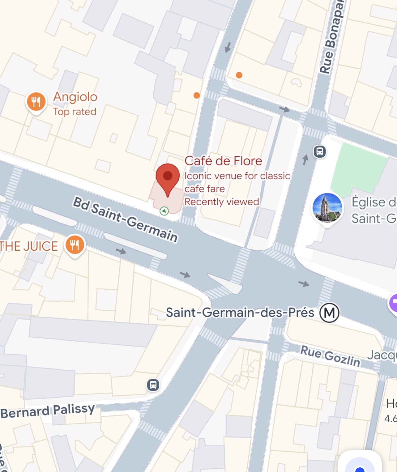 Map of Paris location